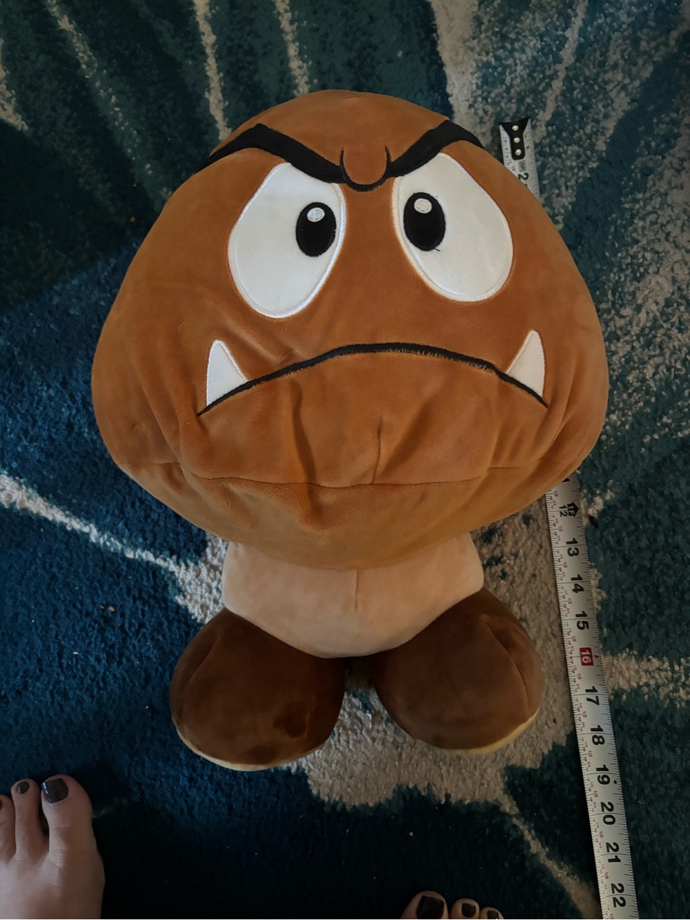 Brown and Cream Plush Mushroom Character Stuffed Toy